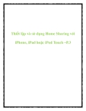 Thiết lập và sử dụng Home Sharing với iPhone, iPad hoặc iPod Touch –P.3