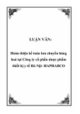 LUẬN VĂN:  Hoàn thiện kế toán lưu chuyển hàng hoá tại Công ty cổ phần dược phẩm thiết bị y tế Hà Nội- HAPHARCO