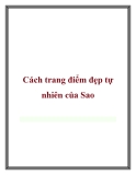 Cách trang điểm đẹp tự nhiên của Sao