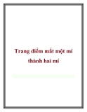 Trang điểm mắt một mí thành hai mí