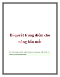 Bí quyết trang điểm cho nàng bốn mắt