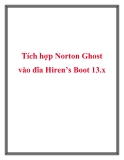 Tích hợp Norton Ghost vào trong đĩa Hiren’s Boot 13.x