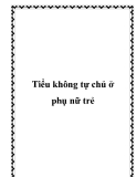 Tiểu không tự chủ ở phụ nữ trẻ