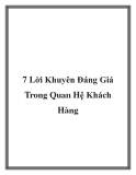 7 Lời Khuyên Đáng Giá Trong Quan Hệ Khách Hàng