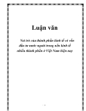 Luận văn: Vai trò của thành phần kinh tế có vốn đầu tư nước ngoài trong nền kinh tế nhiều thành phần ở Việt Nam hiện nay
