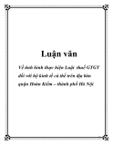 Luận văn:  Về tình hình thực hiện Luật thuế GTGT đối với hộ kinh tế cá thể trên địa bàn quận Hoàn Kiếm – thành phố Hà Nội.