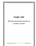 Tiểu luận: Hợp đồng ngoại thương, nội dung và cách thức soạn thảo