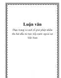 Luận văn: Thực trạng và một số giải pháp nhằm thu hút đầu tư trực tiếp nước ngoài tại Việt Nam