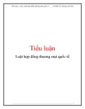 Tiểu luận: Luật hợp đồng thương mại quốc tế