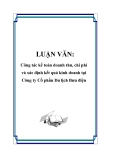 LUẬN VĂN: Công tác kế toán doanh thu, chi phí và xác định kết quả kinh doanh tại Công ty Cổ phần Du lịch Bưu điện