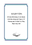 LUẬN VĂN: Kế toán tiền lương và các khoản trích theo lương tại Công ty CP Thuơng mại Và Dịch Vụ Tổng Hợp Long Anh