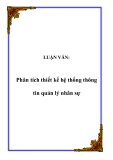 Luận văn tốt nghiệp: Phân tích thiết kế hệ thống thông tin quản lý nhân sự