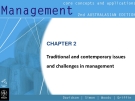 Management-CHAPTER 2 Traditional and contemporary issues and challenges in management