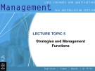 Management-Lecture  5 Strategies and Management Functions