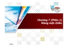 Chương 7 (Phần 1):  Mảng một chiều