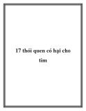 17 thói quen có hại cho tim