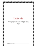 Luận văn:  Công nghệ sản xuất bột giặt tổng hợp