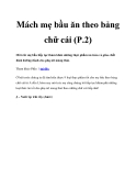 Mách mẹ bầu ăn theo bảng chữ cái (P.2)