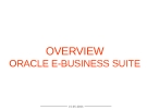 Overview Oracle E - Bussiness Suite