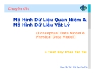 Chuyên đề: Mô Hình Dữ Liệu Quan Niệm & Mô Hình Dữ Liệu Vật Lý