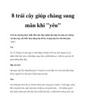 8 trái cây giúp chàng sung mãn khi "yêu"