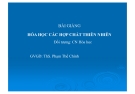 Bài giảng Hóa học các hợp chất thiên nhiên - ThS. Phạm Thế Chính