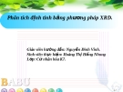 Đề tài: Phân tích định tính bằng phương pháp XRD