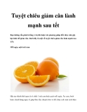 Tuyệt chiêu giảm cân lành mạnh sau tết