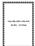 Gạo nếp chữa viêm loét dạ dày – tá tràng