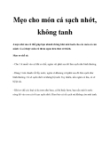 Mẹo cho món cá sạch nhớt, không tanh