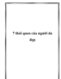 7 thói quen của người da đẹp