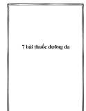 7 bài thuốc dưỡng da