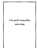 5 bí quyết trang điểm mùa nóng