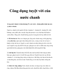 Công dụng tuyệt vời của nước chanh