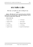 Bài thảo luận:  Lý thuyết xác suất và thống kê toán