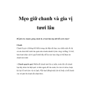 Mẹo giữ chanh và gia vị tươi lâu