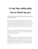 11 loại thực phẩm giúp chị em thanh lọc gan