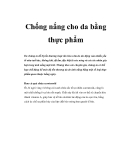 Chống nắng cho da bằng thực phẩm