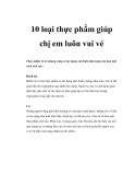 10 loại thực phẩm giúp chị em luôn vui vẻ