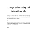 12 thực phẩm không thể thiếu với mẹ bầu