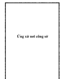 Cách ứng xử nơi công sở