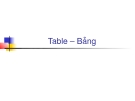 Table – Bảng