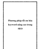 Phương pháp tối ưu hóa keyword nâng cao trong SEO.Phần lớn người làm SEO luôn tin