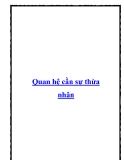 Quan hệ cần sự thừa nhận