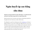 Ngừa huyết áp cao bằng sữa chua