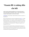 Vitamin B8 và những điều cần biết