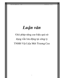  Luận văn: Giải pháp nâng cao hiệu quả sử dụng vốn lưu động tại công ty TNHH Vật Liệu Mới Trương Cao