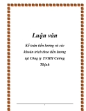  Luận văn đề tài: Kế toán tiền lương và các khoản trích theo tiền lương tại Công ty TNHH Cường Thịnh