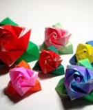 "Bông hồng ma thuật" từ cách gập giấy origami