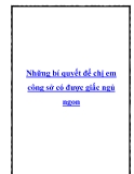 Những bí quyết để chị em công sở có được giấc ngủ ngon